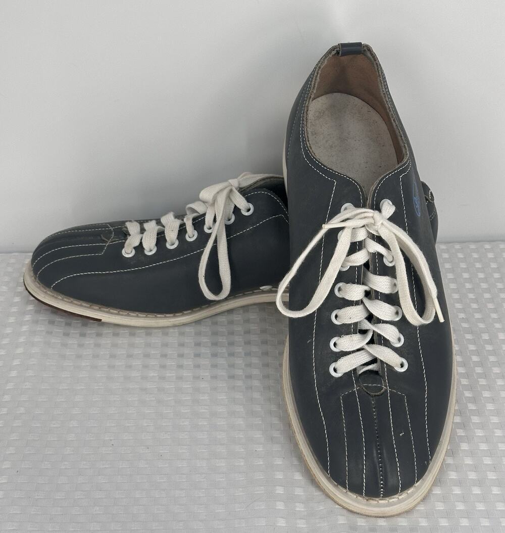 Vintage Linds Bowling Shoes Men's 8D Right Hand Throw Gray Leather Clean
